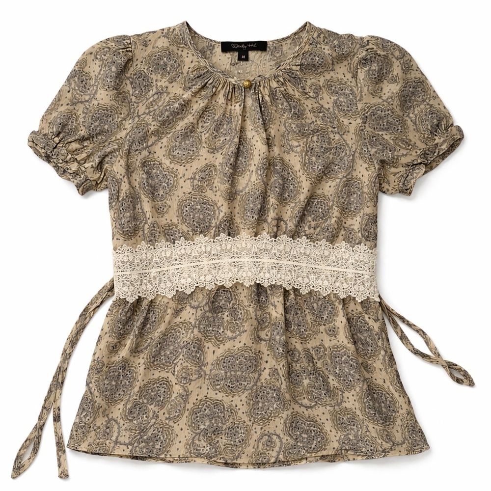 Wendy Hil Size Medium 100% Silk Top - Picture 4 of 7